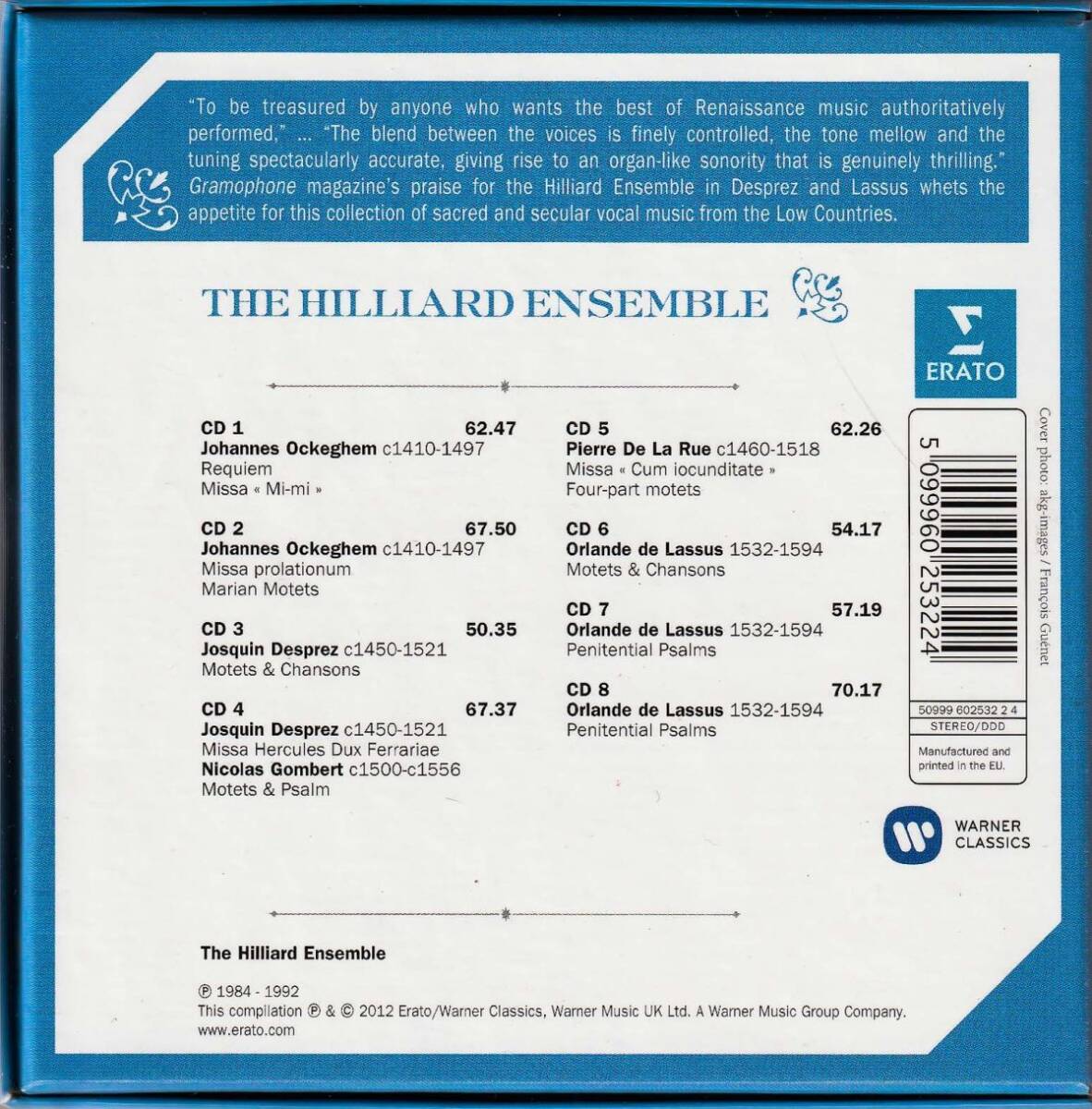 ヒリヤード・アンサンブル★フランドル楽派の音楽集【8CD】_画像2