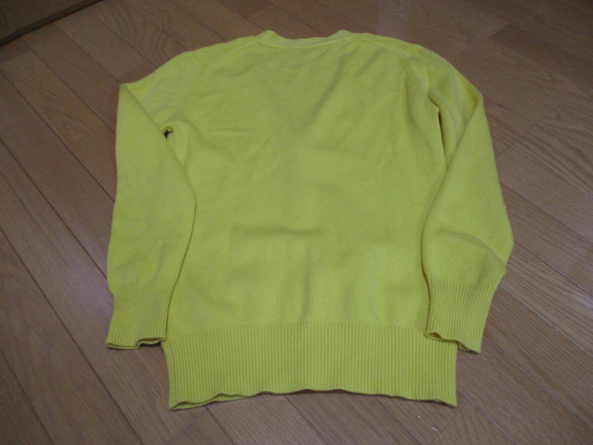 ヴェルサーチ★婦人用＜カシミア・カーディガン＞★38　イエロー_画像2
