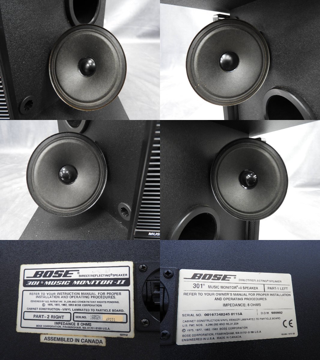 【C】BOSE 301 MUSIC MONITOR-II スピーカーペア ボーズ 101394_画像4