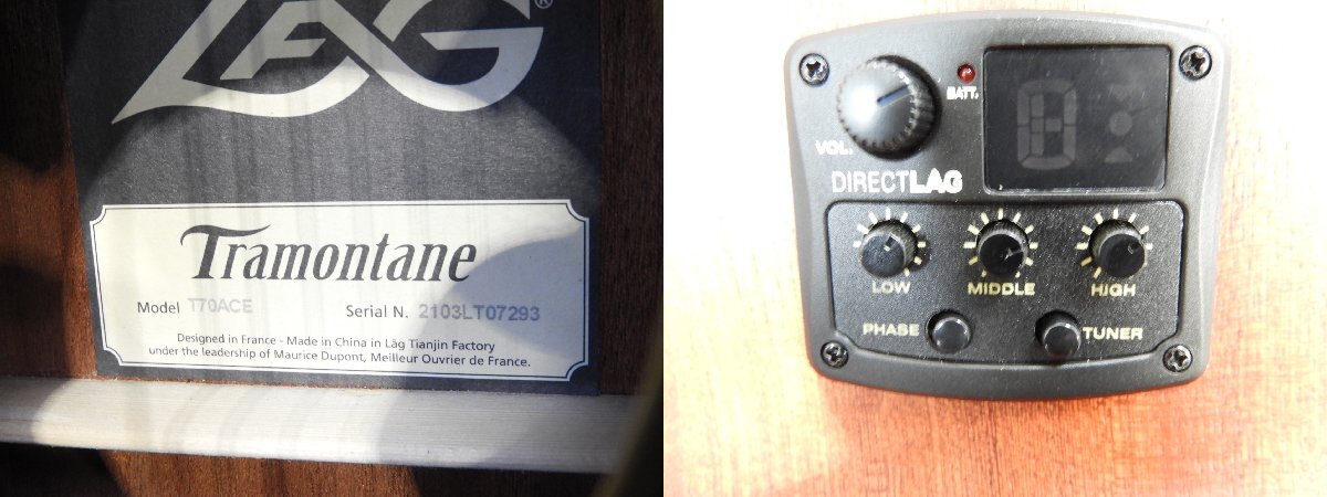 [C]LAG T70ACE электроакустическая гитара #2103LT07293 ковер 058954