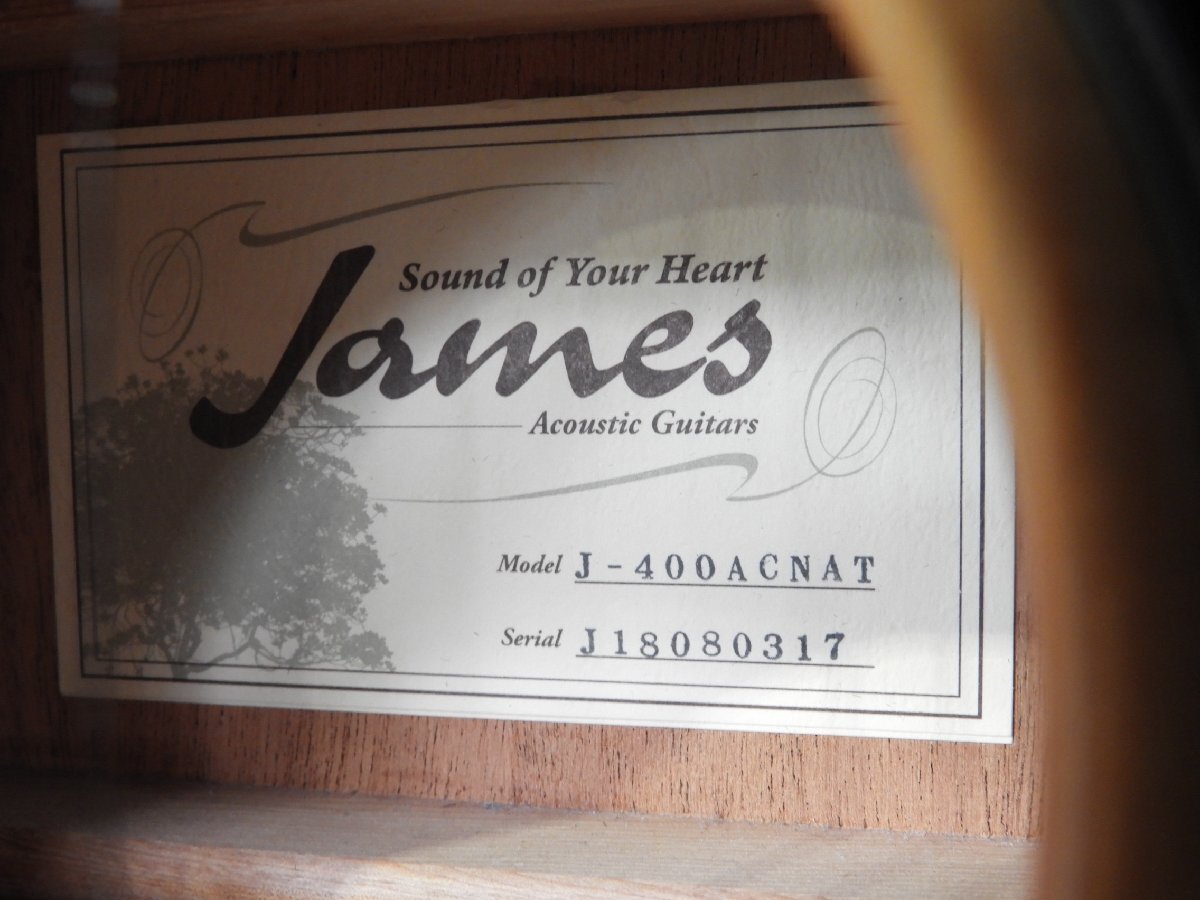 [C]JAMES J-400AC NAT электроакустическая гитара гитара #J18080317je-ms059048