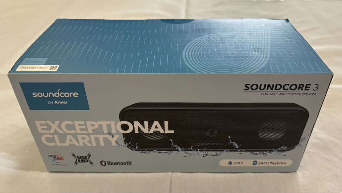未使用/未開封◆Sound Core by Ankerアンカー・SOUNDCORE3 EXCEPTIONAL CLARITY スピーカー ・A3117011◆_画像1