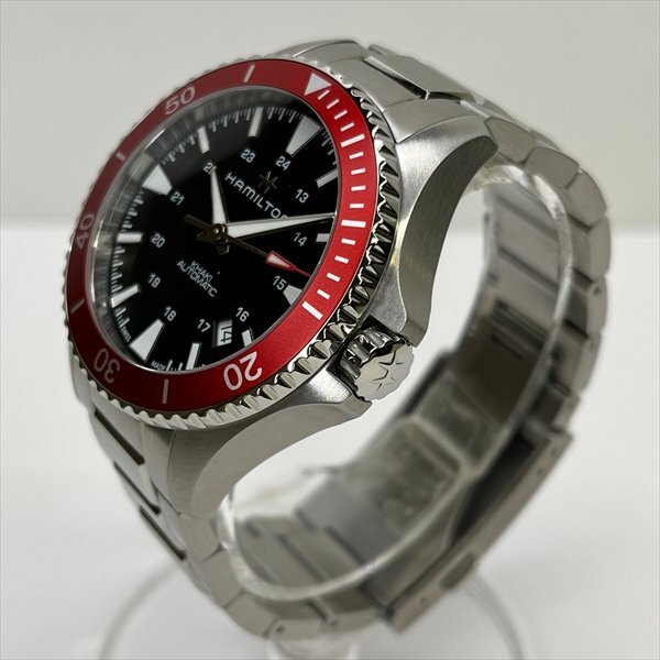 HAMILTON ハミルトン カーキ ネイビー スキューバ オート H824050 H82405130 メンズ腕時計 AT 自動巻き デイト 箱/コマ/保証書付き 極美品_画像4