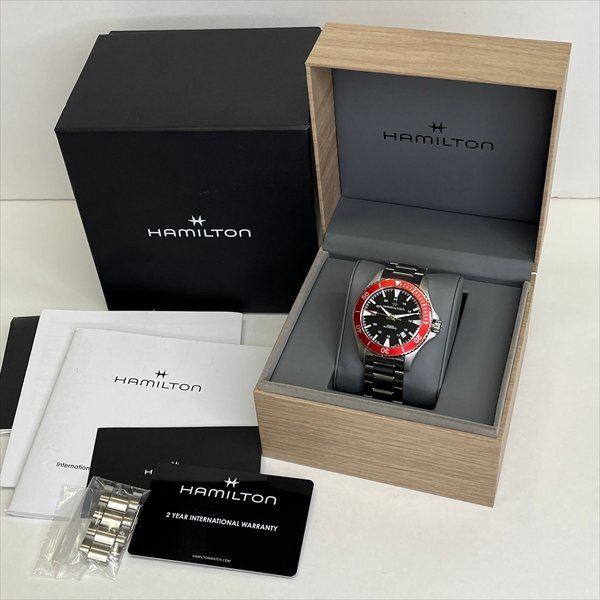 HAMILTON ハミルトン カーキ ネイビー スキューバ オート H824050 H82405130 メンズ腕時計 AT 自動巻き デイト 箱/コマ/保証書付き 極美品_画像1