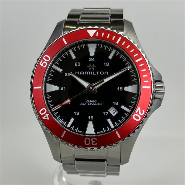 HAMILTON ハミルトン カーキ ネイビー スキューバ オート H824050 H82405130 メンズ腕時計 AT 自動巻き デイト 箱/コマ/保証書付き 極美品_画像3