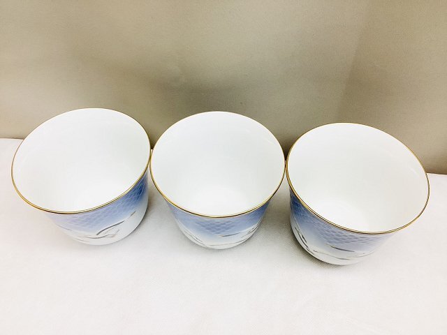 ★Royal Copenhagen（ロイヤルコペンハーゲン）Seagull（シーガル）スタイルカップ 3客セット 美品 管理N29505_画像2