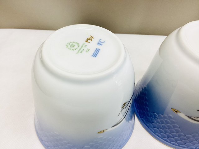 ★Royal Copenhagen（ロイヤルコペンハーゲン）Seagull（シーガル）スタイルカップ 3客セット 美品 管理N29505_画像5