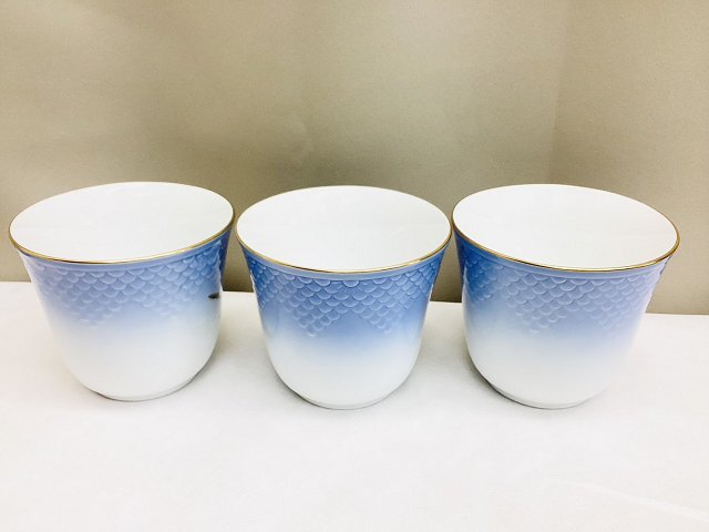 ★Royal Copenhagen（ロイヤルコペンハーゲン）Seagull（シーガル）スタイルカップ 3客セット 美品 管理N29505_画像3