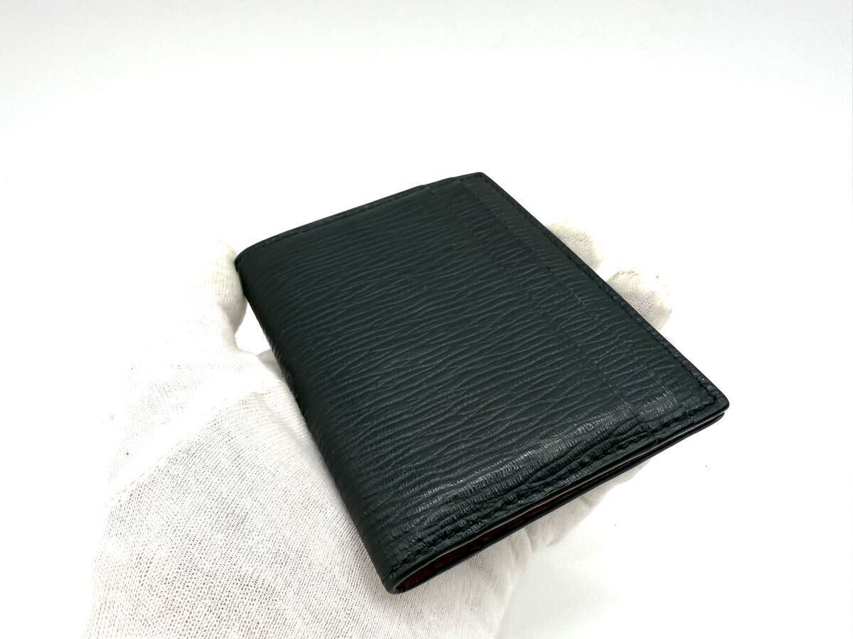 1081 не использовался . близкий Salvatore Ferragamo Ferragamo gun chi-ni чёрная кожа кошелек футляр для карточек Salvatore футляр для визитных карточек мужской 