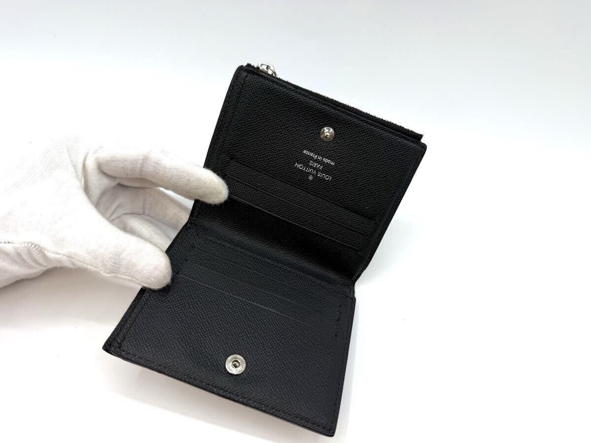 1089 極美品　LOUIS VUITTON ルイヴィトン N64021 ダミエグラフィット ポルトフォイユ スマート 二つ折り 財布 ウォレット ブラック系_画像8
