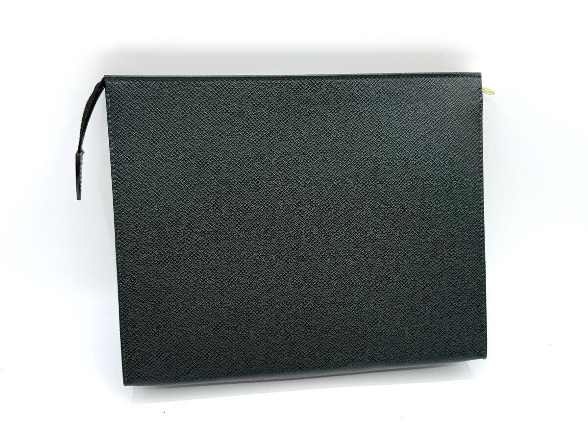 新品同様 LOUIS VUITTON ルイヴィトン M99034 タイガ ポシェット トワレット クラッチバッグ セカンドバッグ グリーン系_画像2