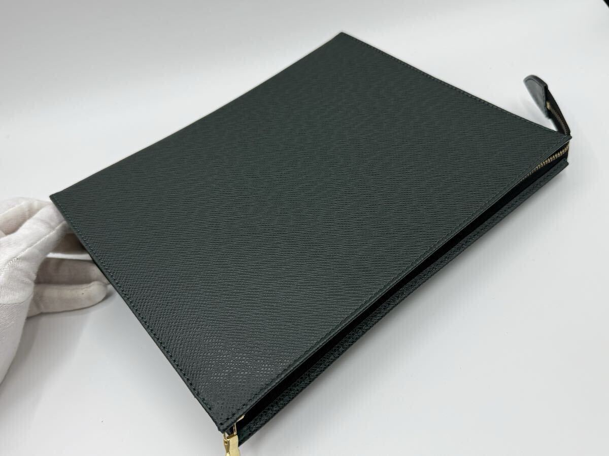 新品同様 LOUIS VUITTON ルイヴィトン M99034 タイガ ポシェット トワレット クラッチバッグ セカンドバッグ グリーン系_画像6