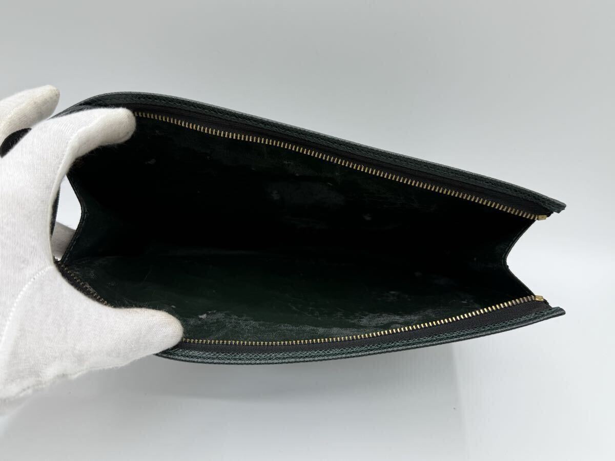 新品同様 LOUIS VUITTON ルイヴィトン M99034 タイガ ポシェット トワレット クラッチバッグ セカンドバッグ グリーン系_画像9