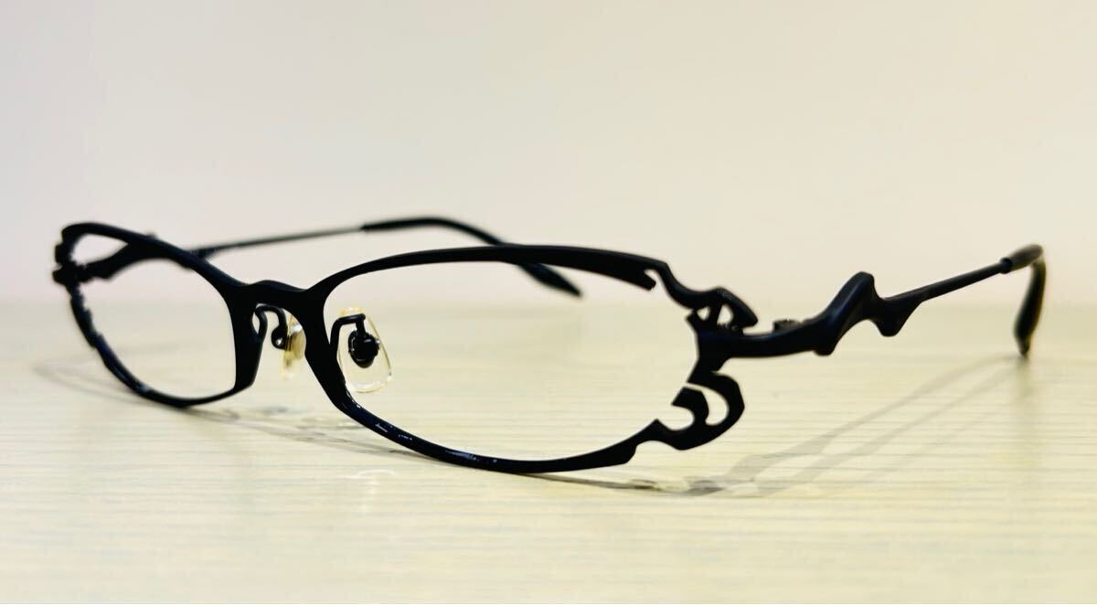 影郎デザインワークス LABYRINTH POISON Ⅳ ポイズン4 眼鏡 チタンフレーム マットブラック 眼鏡 メガネ_画像4