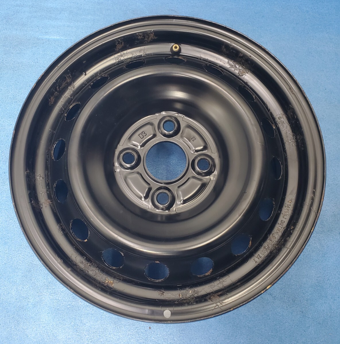 トヨタ ヤリス スチールホイール 14インチ 5.5J 4H PCD100 ホイールキャップ付き 流用可能 送料全国一律_画像7