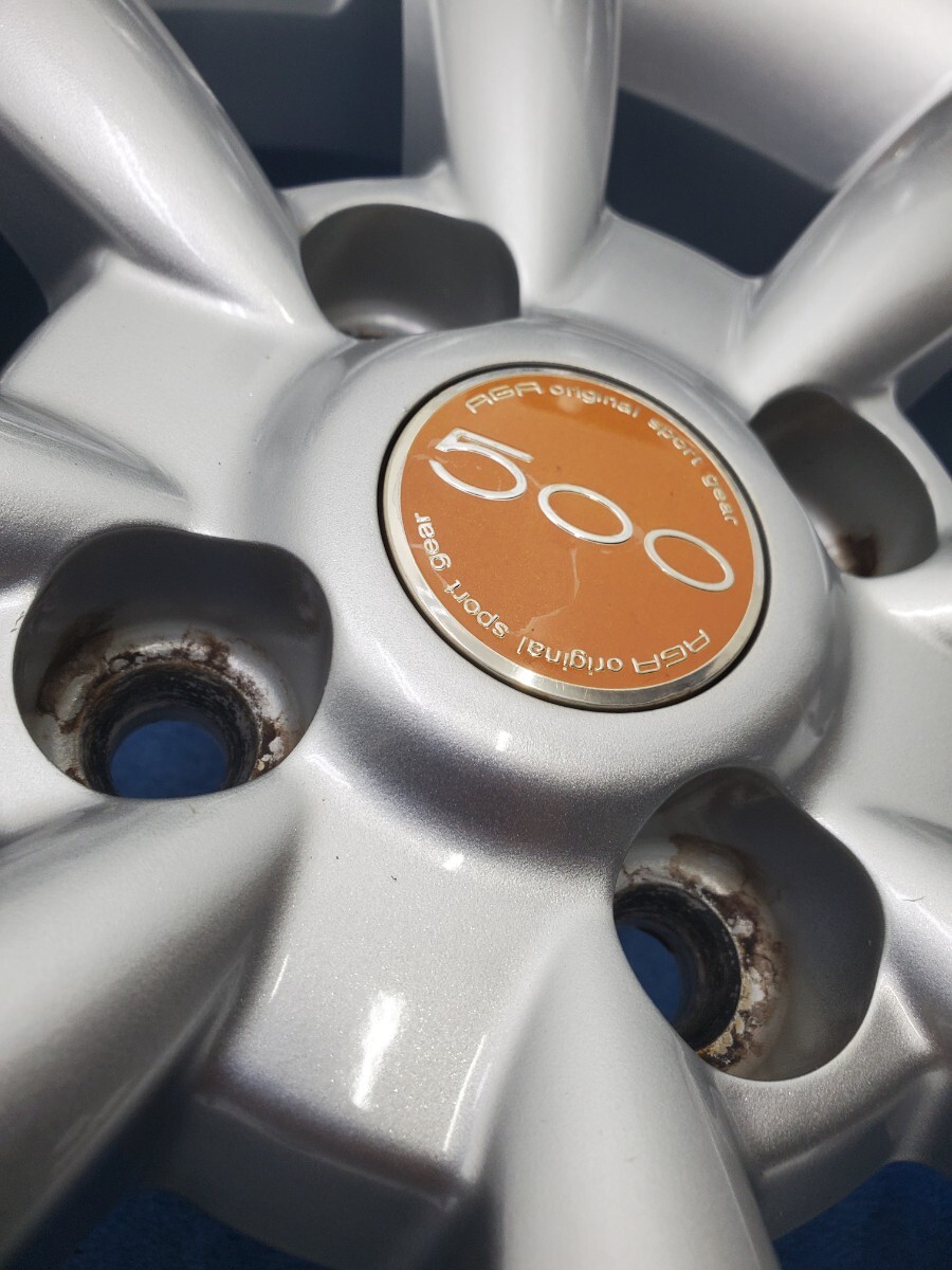 FIAT フィアット 500 14インチ 5.5J 4H PCD98 アルミホイール AGATAS JAPAN 送料全国一律_画像6