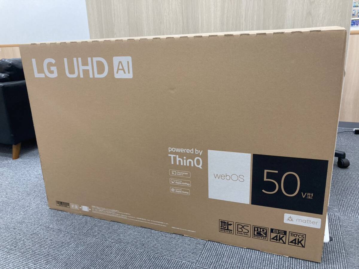 14855 未開封品(開封済み)2025年11月購入 LGエレクトロニクス 50V型 4K液晶テレビ 50UT801COJB _画像1