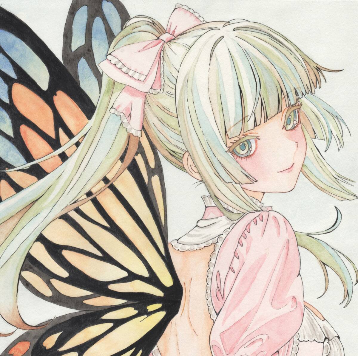  ручные иллюстрации оригинал Cara [Swallowtail butterfly ~age - бабочка ] A4 размер 