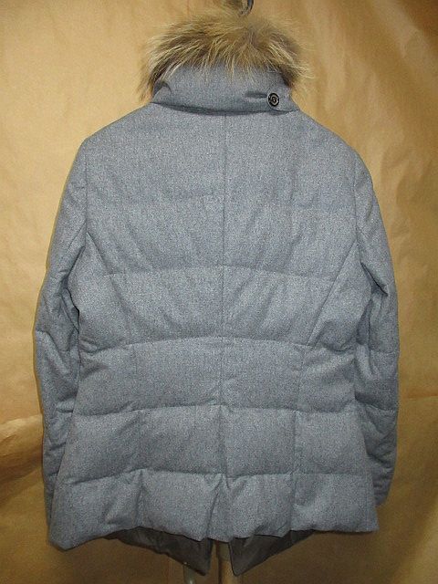 BRUNELLO CUCINELLI Brunello Cucinelli мех шерсть кашемир шелк пуховик 42