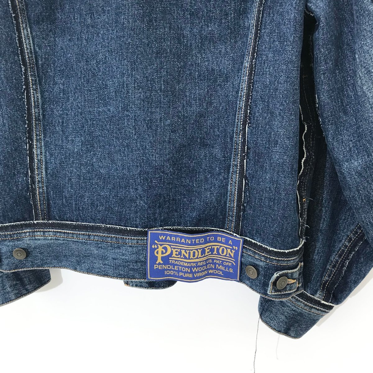 23AW【タグ付・定価347,600円】MAISON MARGIELA x PENDLETON Denim Jacket デニムジャケット 46 ペンドルトン メゾンマルジェラ_画像8