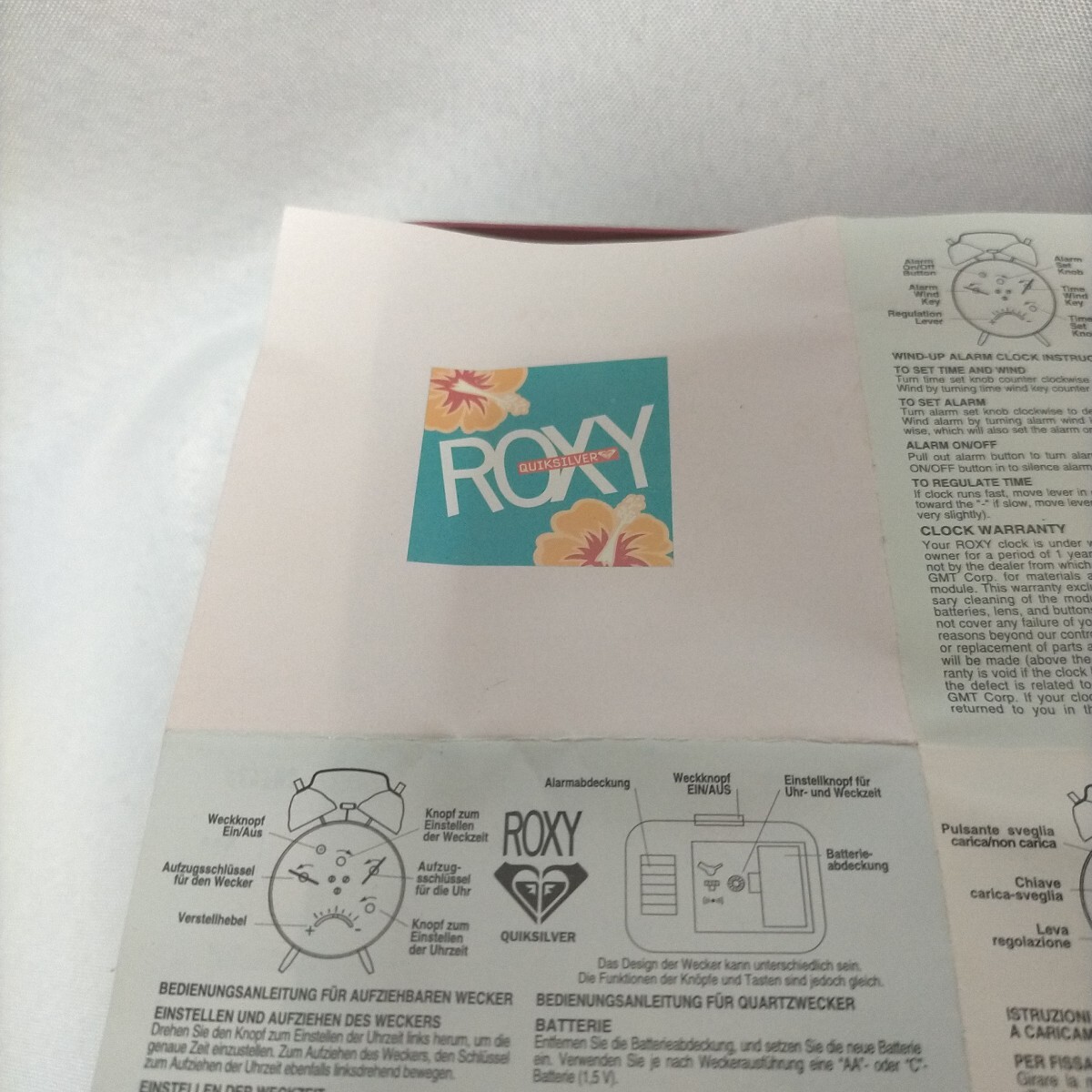 アンティーク　希少　クイックシルバー　ロキシー　ROXY QUIKSILVER 誘導品　手巻き　目覚ましベル_画像7