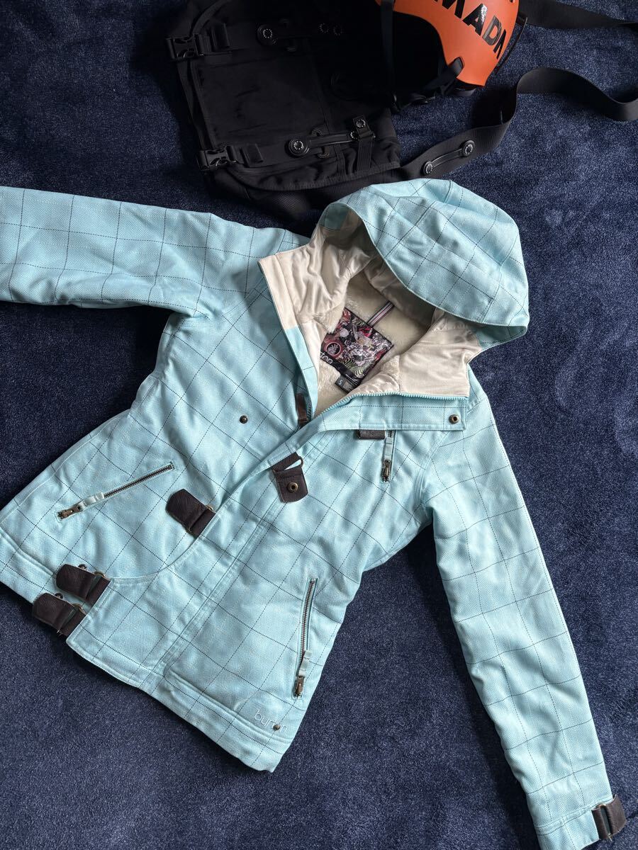 美品 人気 BURTON バートン DryRide Womens Snowboarding Dream Jacket レディース フーディ/ジャケット sizeＳ スプレーグリーン 正規販売_画像2