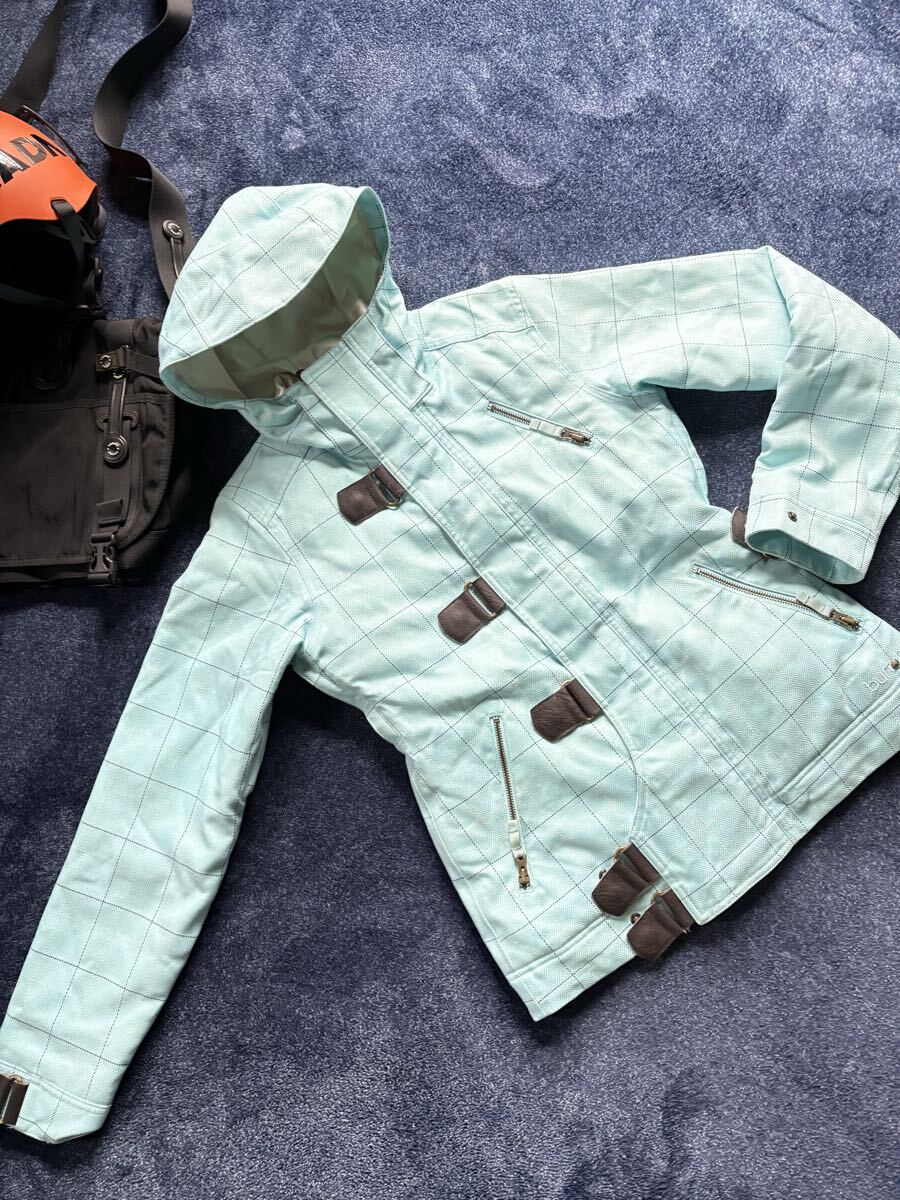 美品 人気 BURTON バートン DryRide Womens Snowboarding Dream Jacket レディース フーディ/ジャケット sizeＳ スプレーグリーン 正規販売_画像3