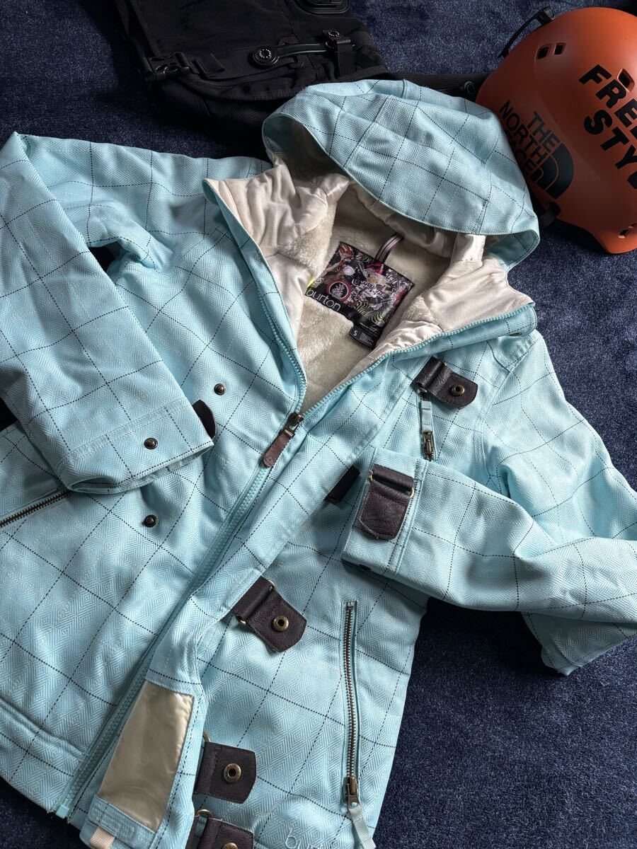 美品 人気 BURTON バートン DryRide Womens Snowboarding Dream Jacket レディース フーディ/ジャケット sizeＳ スプレーグリーン 正規販売_画像4