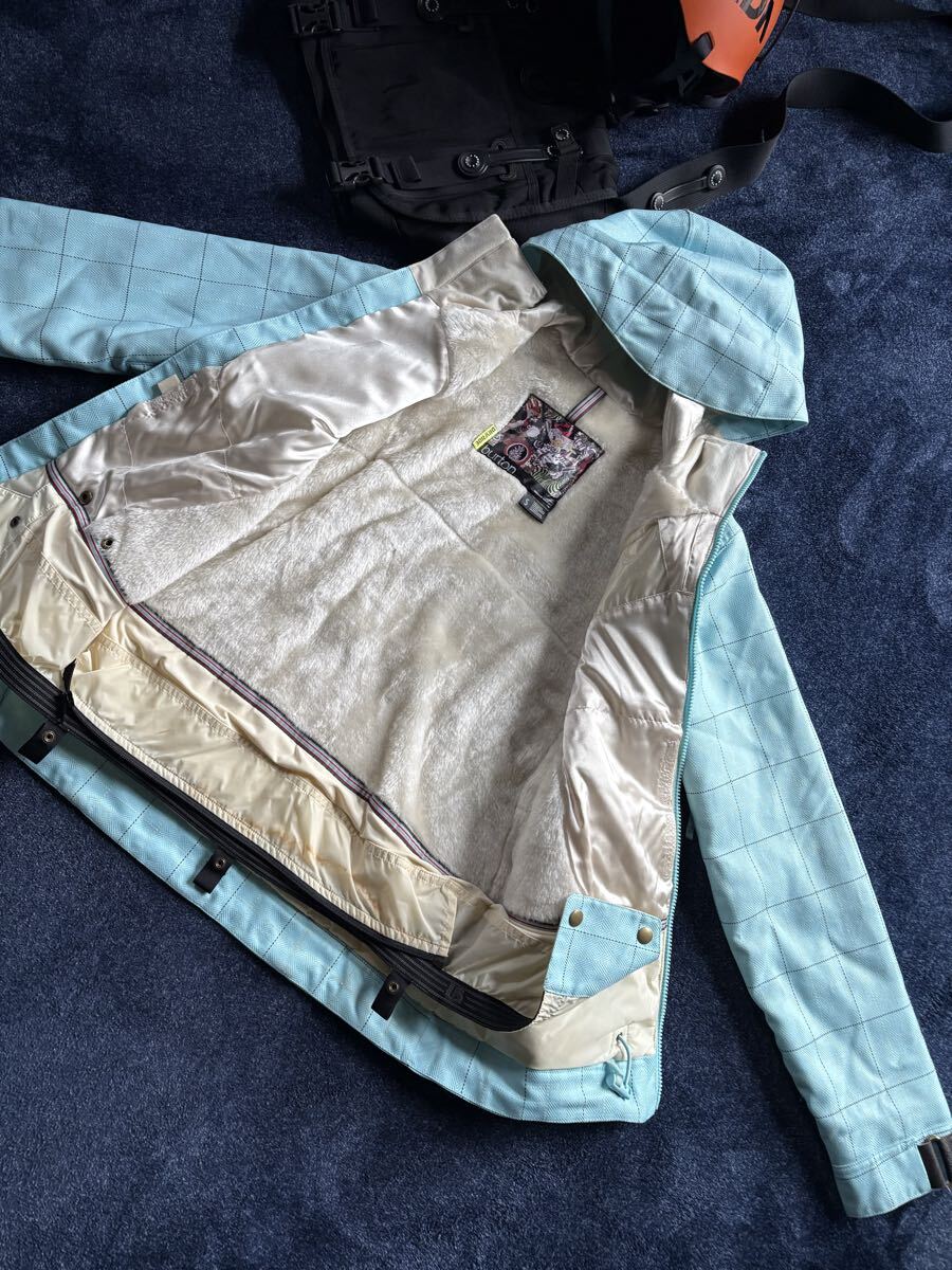 美品 人気 BURTON バートン DryRide Womens Snowboarding Dream Jacket レディース フーディ/ジャケット sizeＳ スプレーグリーン 正規販売_画像6