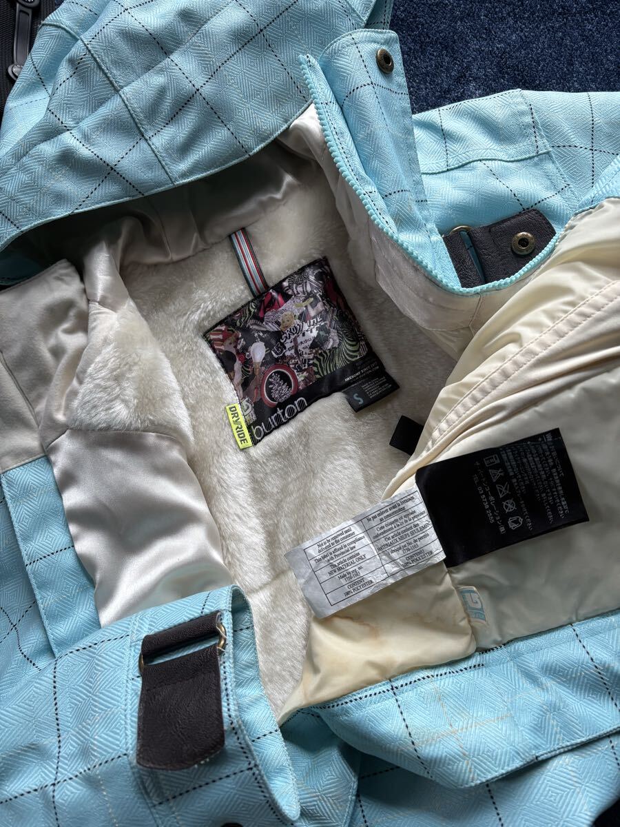 美品 人気 BURTON バートン DryRide Womens Snowboarding Dream Jacket レディース フーディ/ジャケット sizeＳ スプレーグリーン 正規販売_画像7