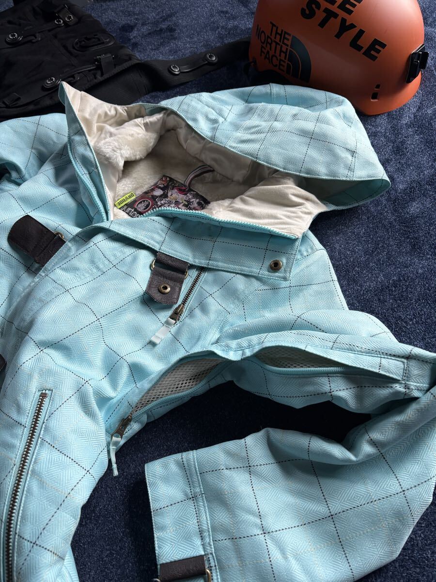 美品 人気 BURTON バートン DryRide Womens Snowboarding Dream Jacket レディース フーディ/ジャケット sizeＳ スプレーグリーン 正規販売_画像9