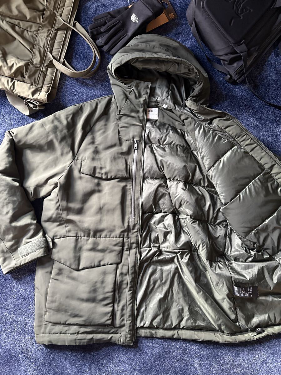 超美品 新品同様 UNIQLO × White Mountaineering ユニクロ ×ホワイトマウンテニアリング ハイブリッドダウンオーバーサイズパーカ sizeXL_画像5