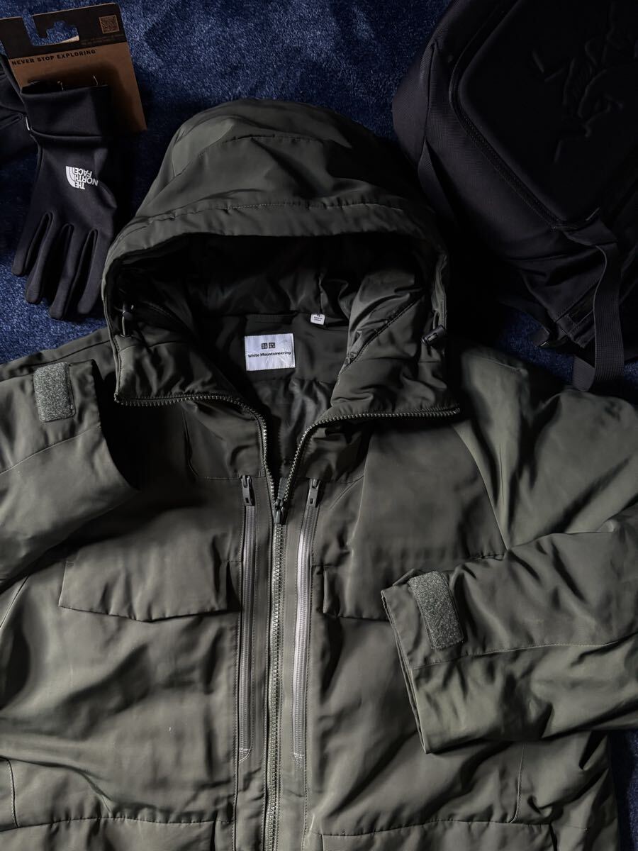 超美品 新品同様 UNIQLO × White Mountaineering ユニクロ ×ホワイトマウンテニアリング ハイブリッドダウンオーバーサイズパーカ sizeXL_画像6