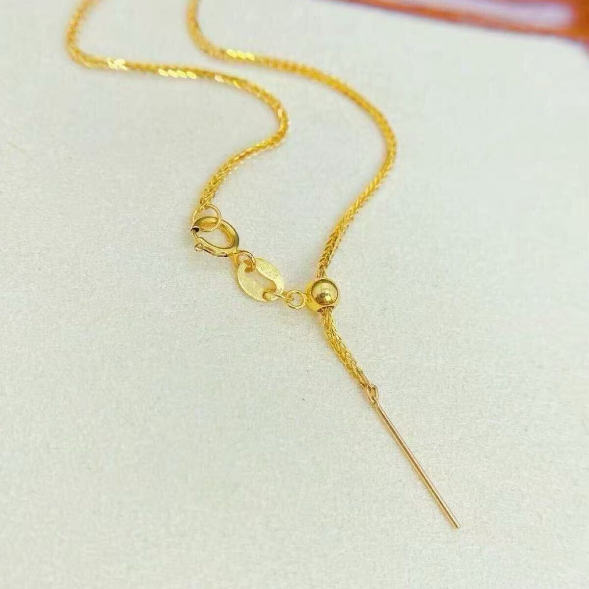 *新品* k18金ネックレス k18YG フォックステールチェーン 万能チェーン 45cm ja18_画像3