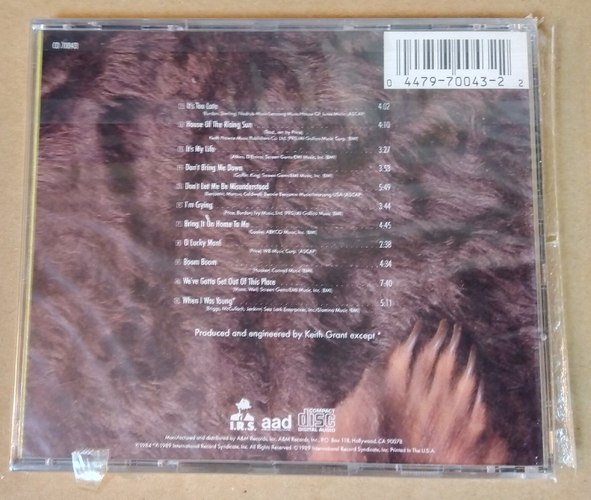 輸入CD:Animals アニマルズ/Greatest Hits Live! 新品未使用_画像2