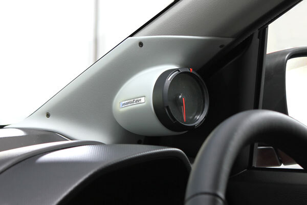 Monster Sport モンスタースポーツ ピラーメーターフード φ60 アルトワークス HA36S 15.12～21.12(1～3型) R06A ターボ 2WD/4WD 5MT/5AGS_画像2