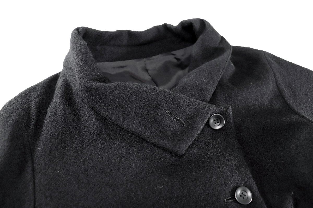 ★極美品★慈雨センソユニコ/ウール100％変形ジャケットコート：40/黒xz970_画像5