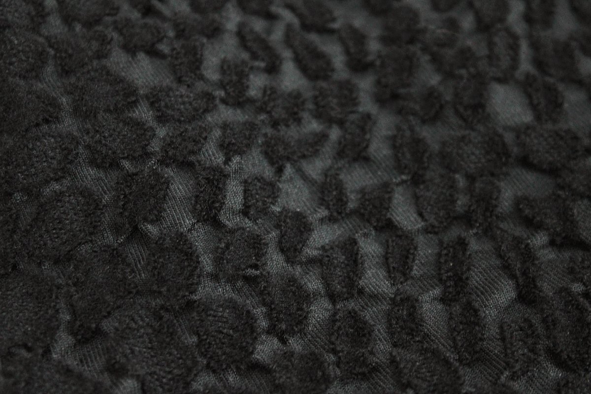 ☆美品☆慈雨センソユニコ/ウールサークル柄ジャガード織りロングスカート:40/黒yx922_画像3