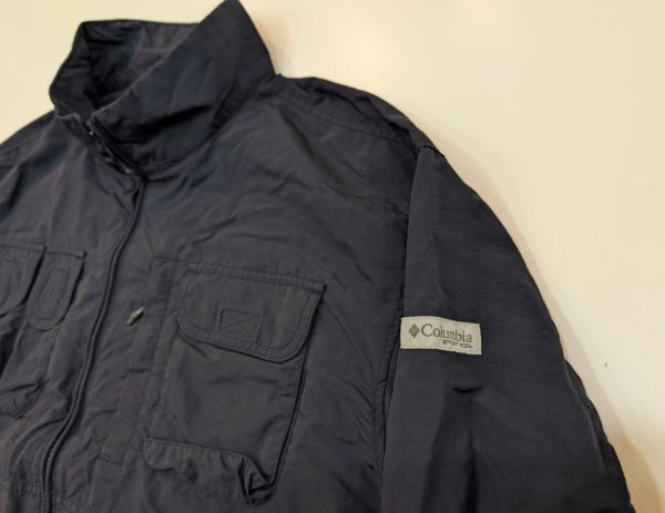 H8126　Columbia × BEAMS　コロンビア　PFG Logriver BMS Jacket　フィッシングジャケット　ナイロンジャケット　FM3749　ネイビー　S_画像5