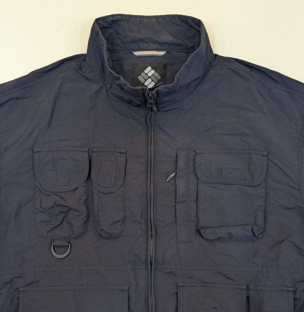 H8126　Columbia × BEAMS　コロンビア　PFG Logriver BMS Jacket　フィッシングジャケット　ナイロンジャケット　FM3749　ネイビー　S_画像4