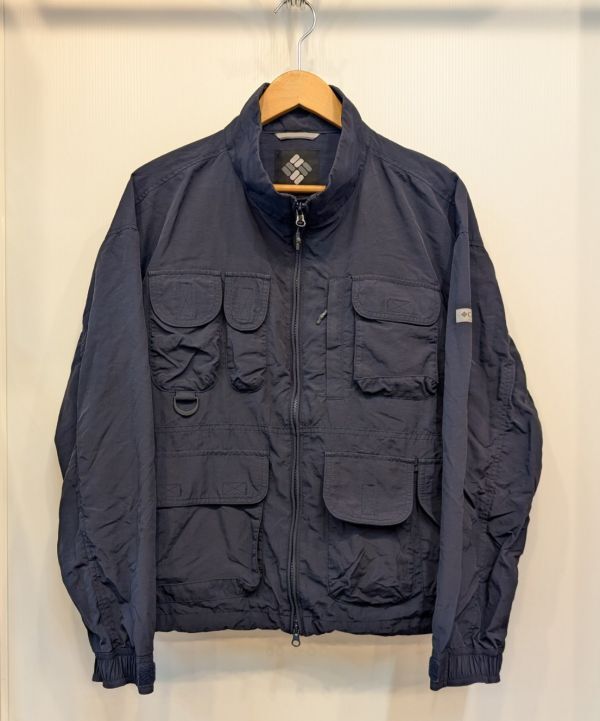 H8126　Columbia × BEAMS　コロンビア　PFG Logriver BMS Jacket　フィッシングジャケット　ナイロンジャケット　FM3749　ネイビー　S_画像1