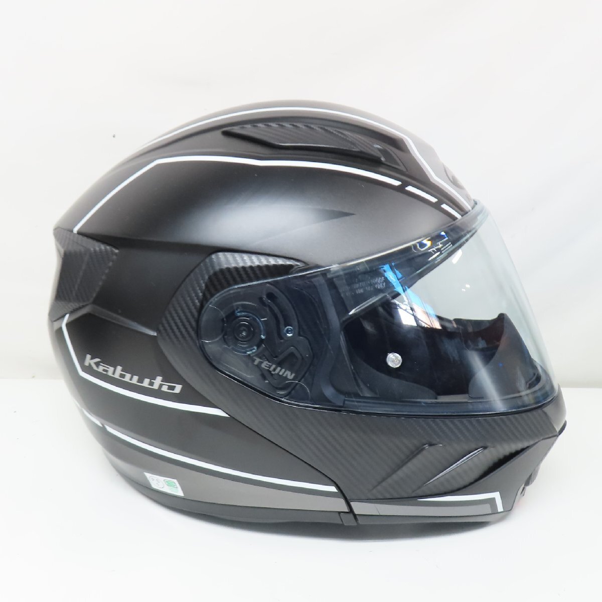 【美品】【シールド2枚】OGK Kabuto オージーケーカブト RYUKI BEAM リュウキ ビーム システムヘルメット Lサイズ フルフェイス バイク_画像6