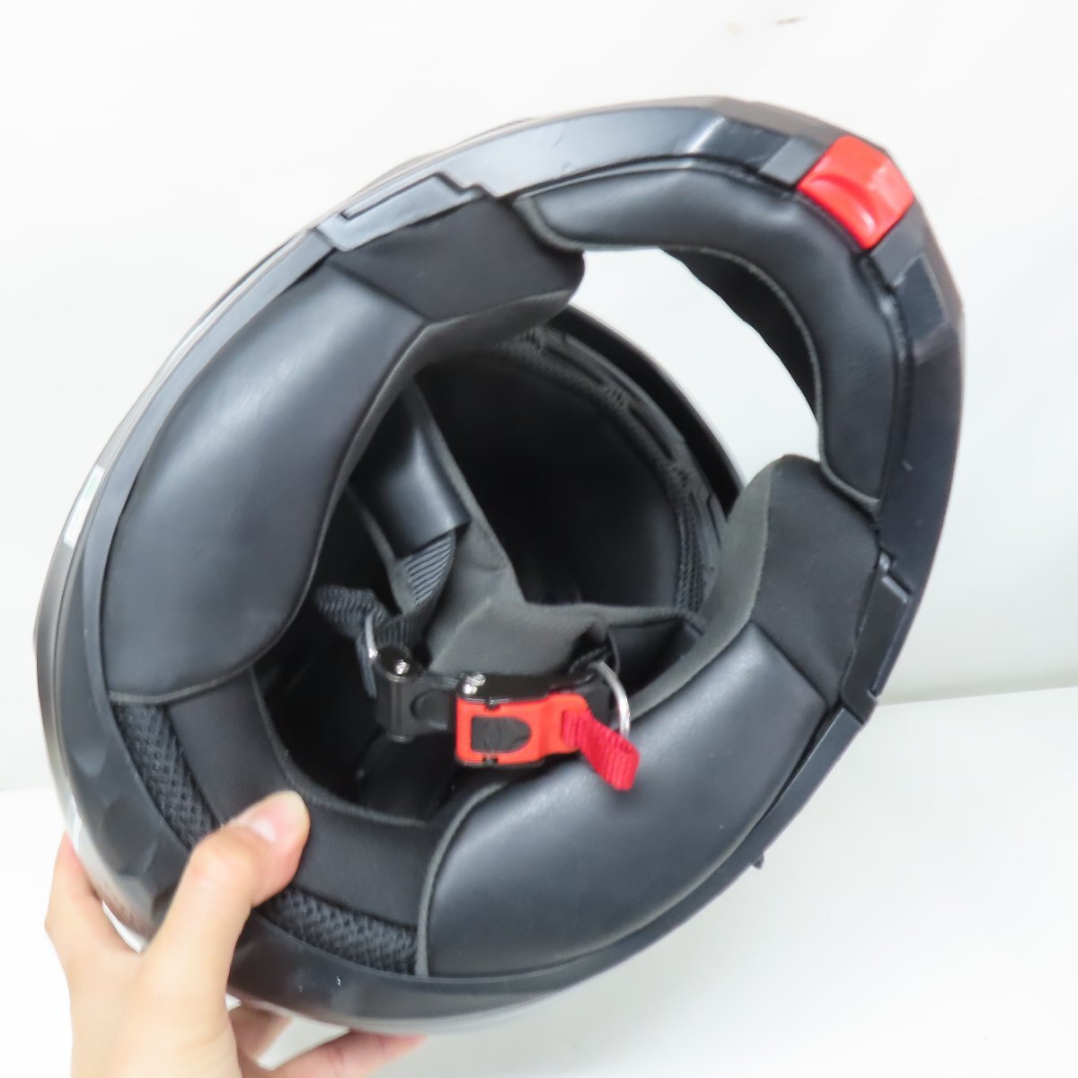 【美品】【シールド2枚】OGK Kabuto オージーケーカブト RYUKI BEAM リュウキ ビーム システムヘルメット Lサイズ フルフェイス バイク_画像10