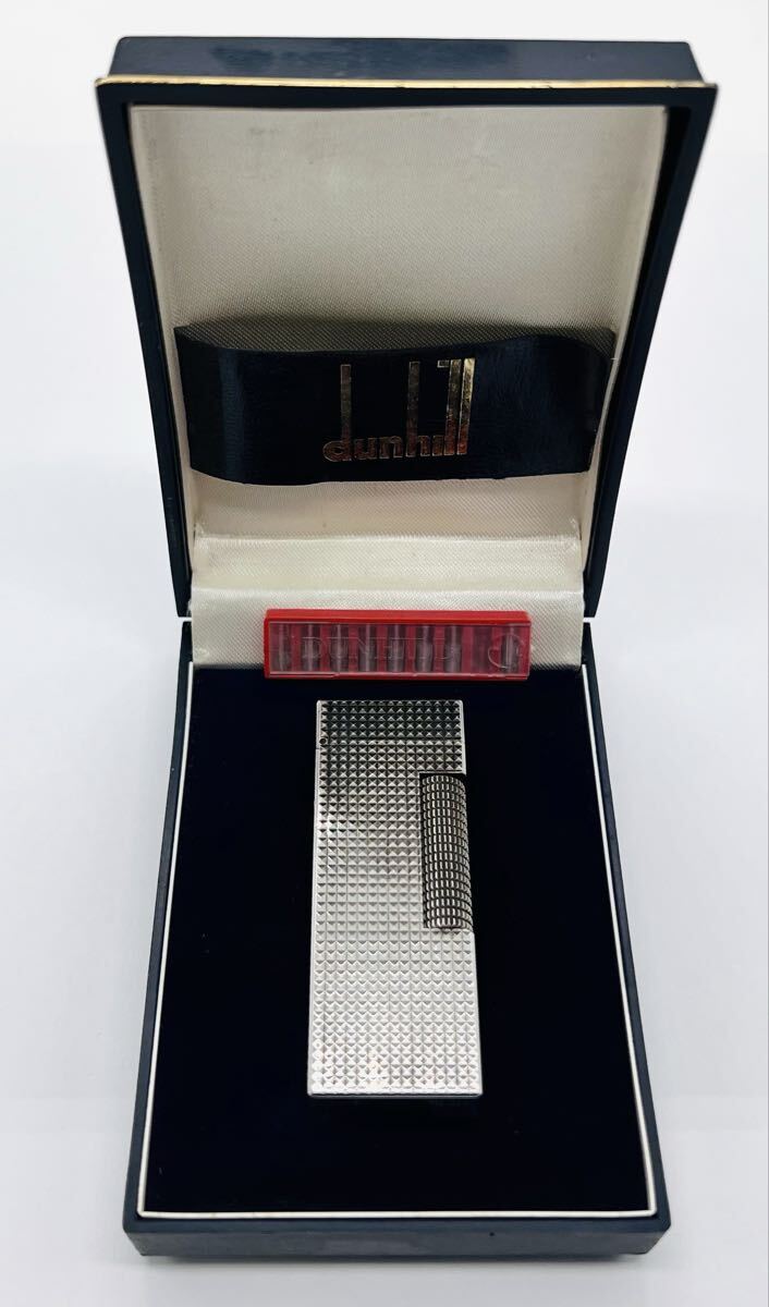 dunhill ダンヒル ローラガス ライター US RE24163 PATENTED シルバー 箱付き 着火未確認_画像1