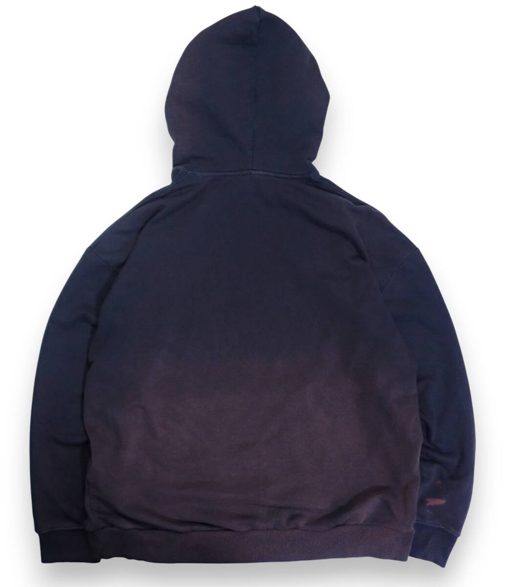 RUSSELL ATHLETIC スウェット パーカー L●フェイド感雰囲気◎ フーディ プリント ラッセルアスレティック●洗濯プレス済●古着7193_画像9