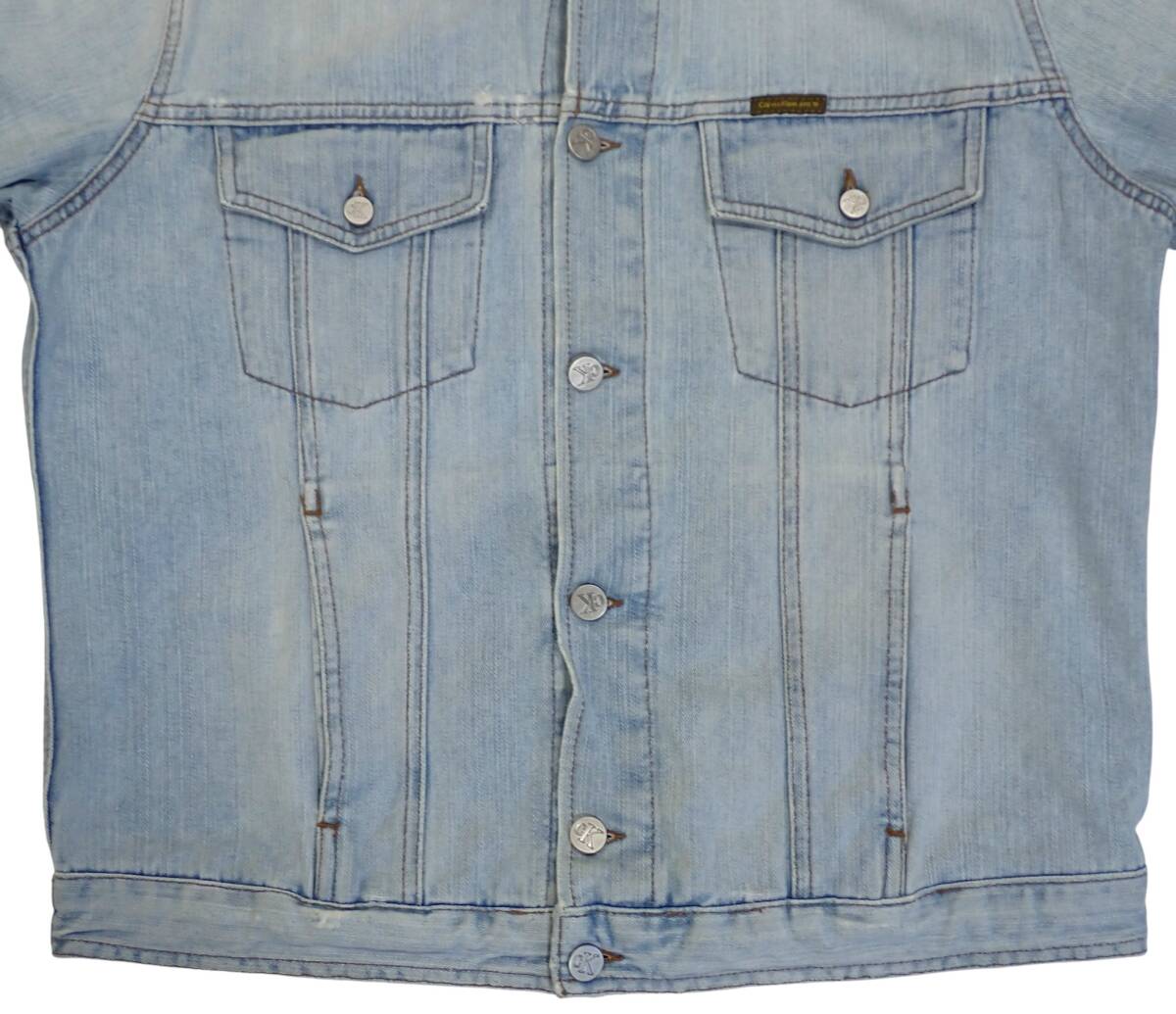 Calvin Klein Jeans 90sビンテージ デニム トラッカージャケット L●ジージャンGジャン カルバンクラインジーンズ●洗濯プレス済●古着7219_画像4