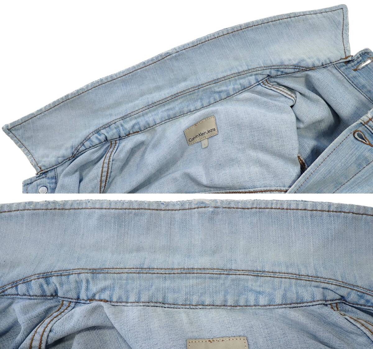 Calvin Klein Jeans 90sビンテージ デニム トラッカージャケット L●ジージャンGジャン カルバンクラインジーンズ●洗濯プレス済●古着7219_画像7