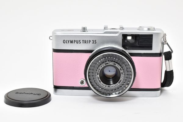 超美品キャップ付き オリンパス OLYMPUS TRIP 35 PINK & Shoot 35mm フィルムカメラ Japan 2665785_画像1