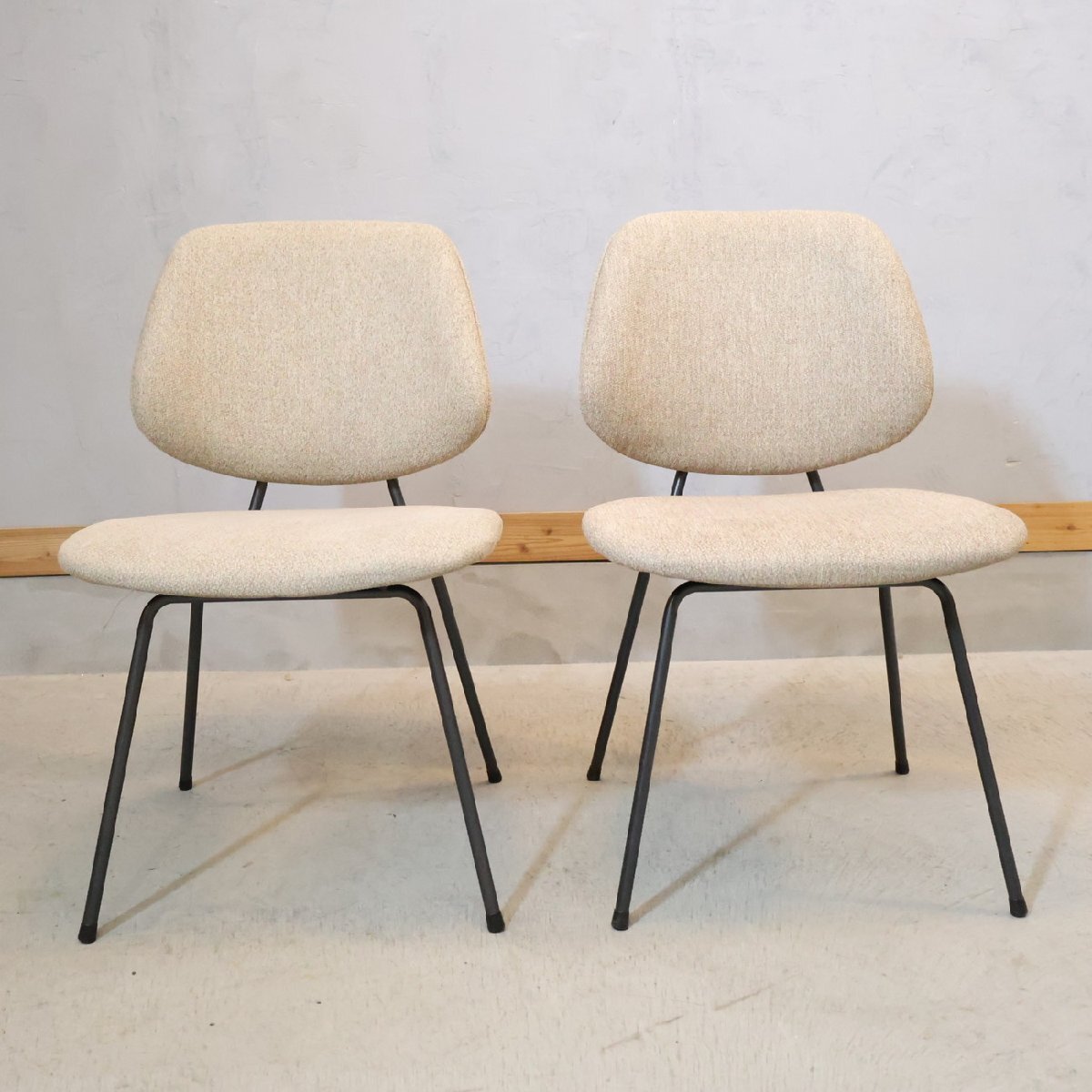 CRASH GATE クラッシュゲート knot antiques ノットアンティークス ABOCK アボック ダイニングチェア 2脚セット レトロモダン FJ420_画像2