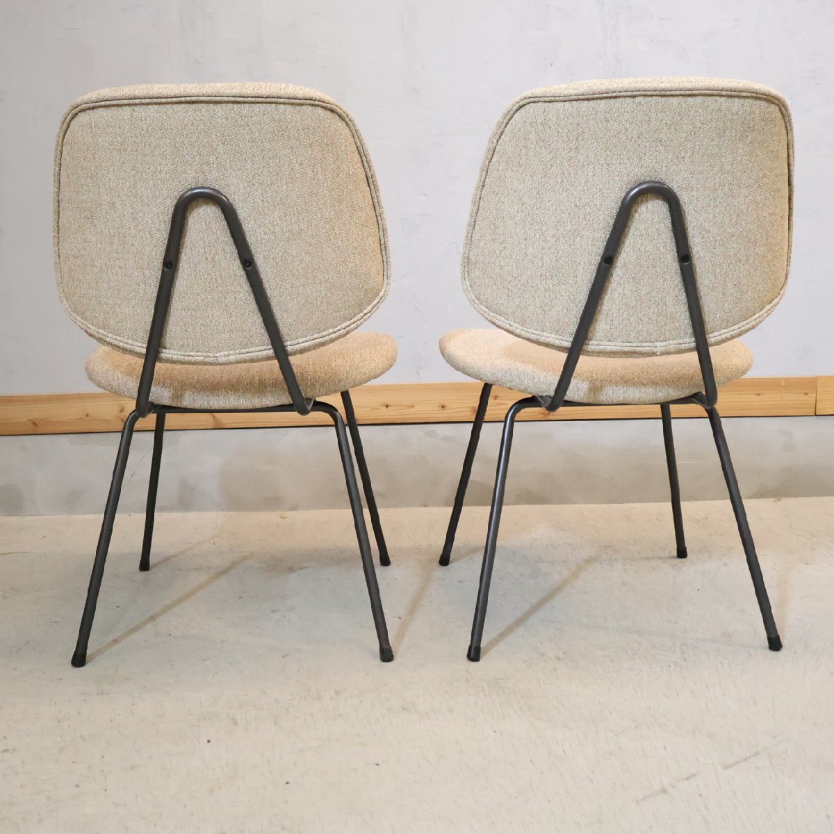 CRASH GATE クラッシュゲート knot antiques ノットアンティークス ABOCK アボック ダイニングチェア 2脚セット レトロモダン FJ420_画像4